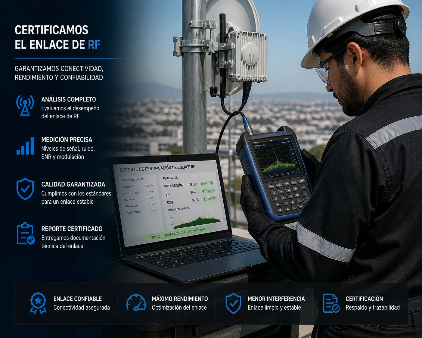 Certificación de enlace para operación de conectividad inalámbrica